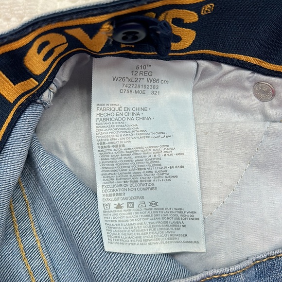 Levi’s 510 Jeans, Size 12 Regular 26x27 - Picture 10 of 13